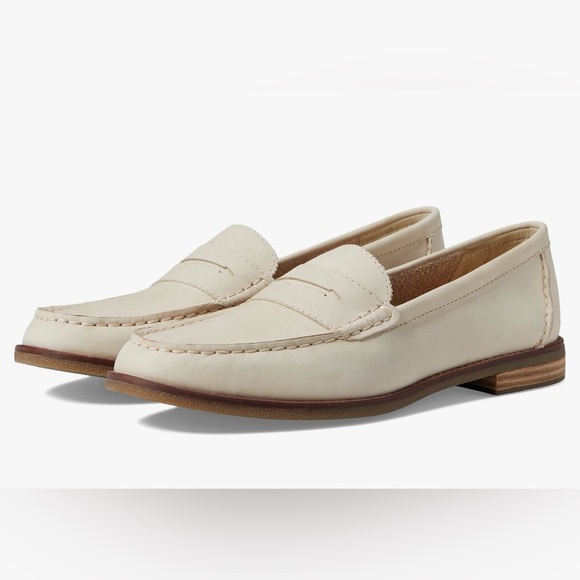Sperry Shoes - Sperry Topsider Seaport Penny Loafer Exotic Taupe Preppy Nautical Classic Office